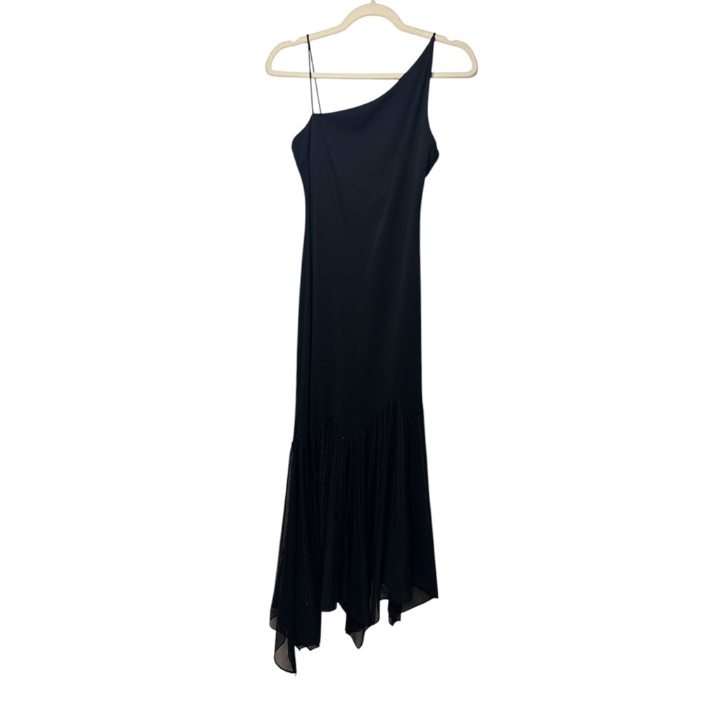 Y2K Niki Livas beaded asymmetrical slip dress mermaid hem formal party dress